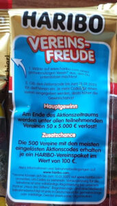 Teilnahme beim Haribo-Spiel